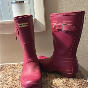 Hunter Fuchsia Waterproof Boots